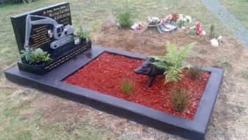 Carved Digger Headstone