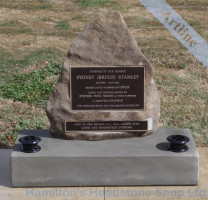 New Zealand Rock Headstone